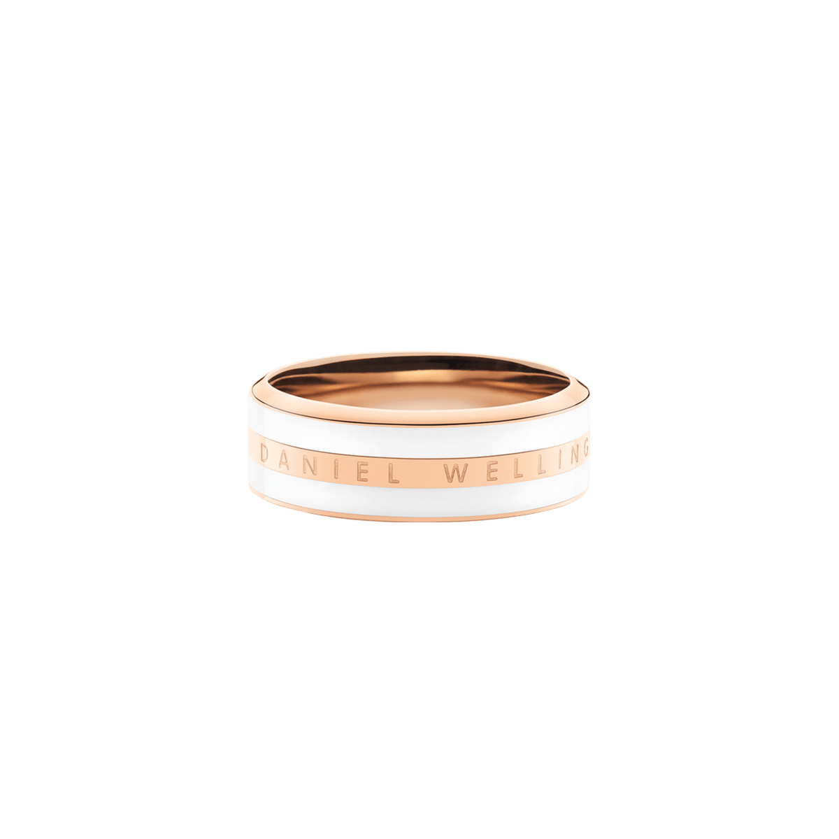 Emalie Ring Satin White Rose Gold
