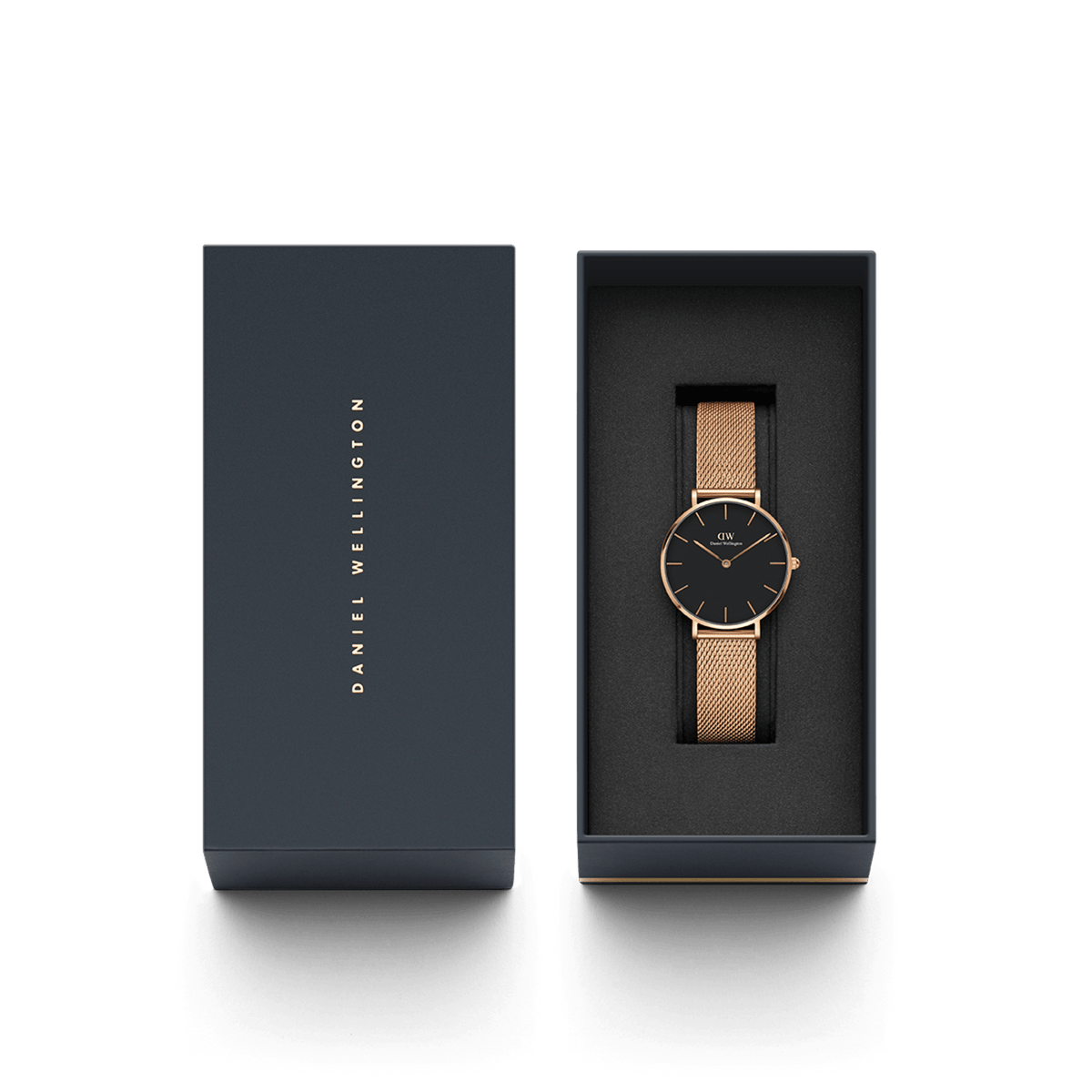 Petite Melrose Black Rose Gold