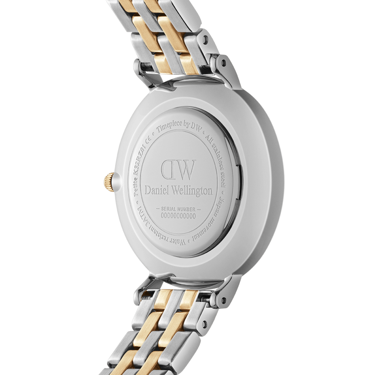 Petite Lumine Bezel 5-Link Two-Tone MOP Silver