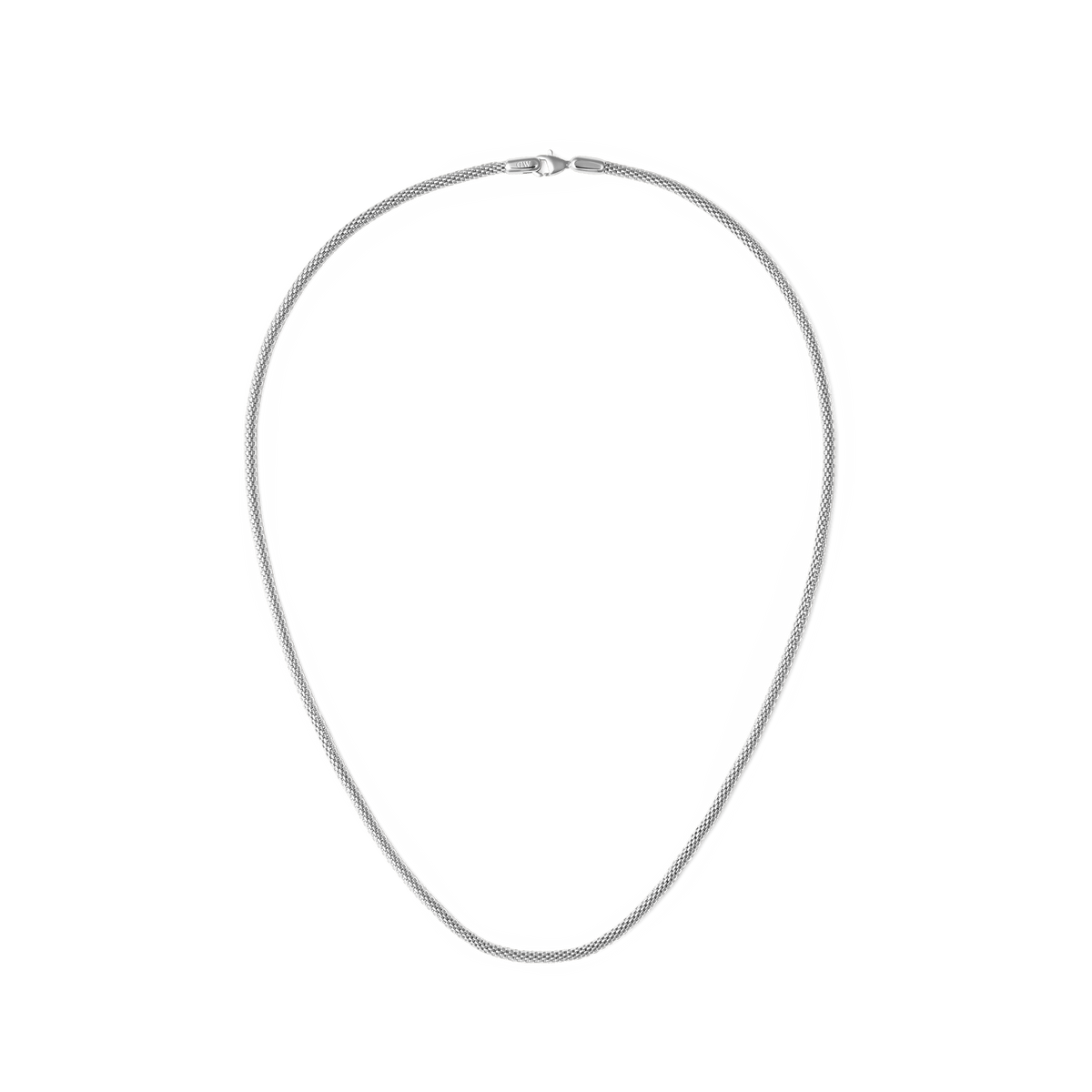 Tide Mesh Necklace Silver 2.8