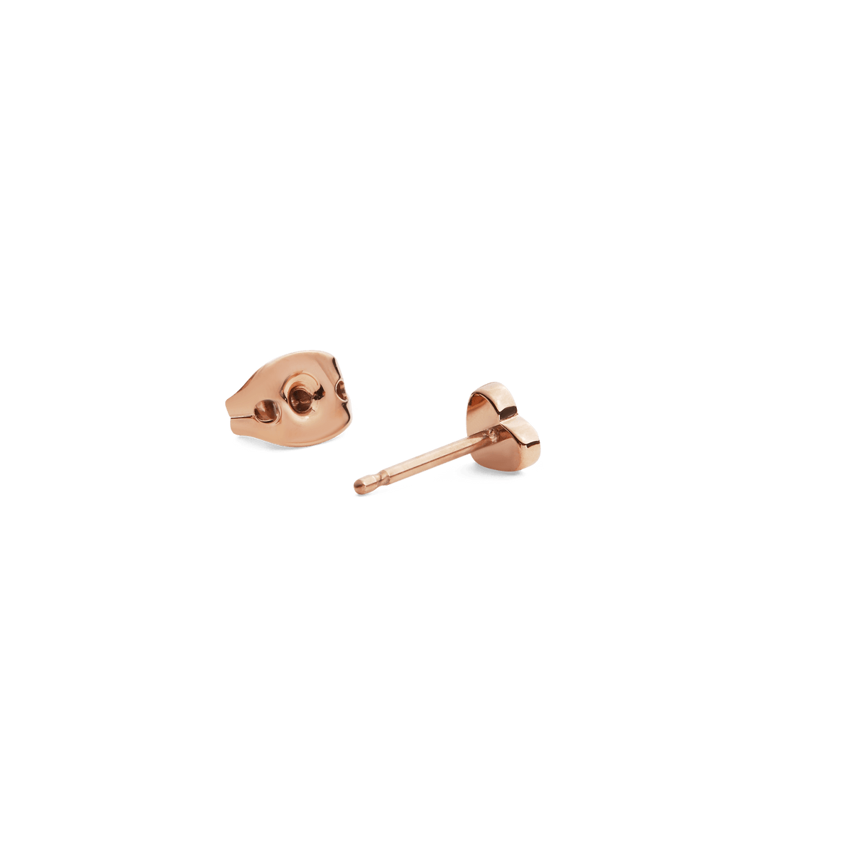 Crystal Heart Stud Rose Gold