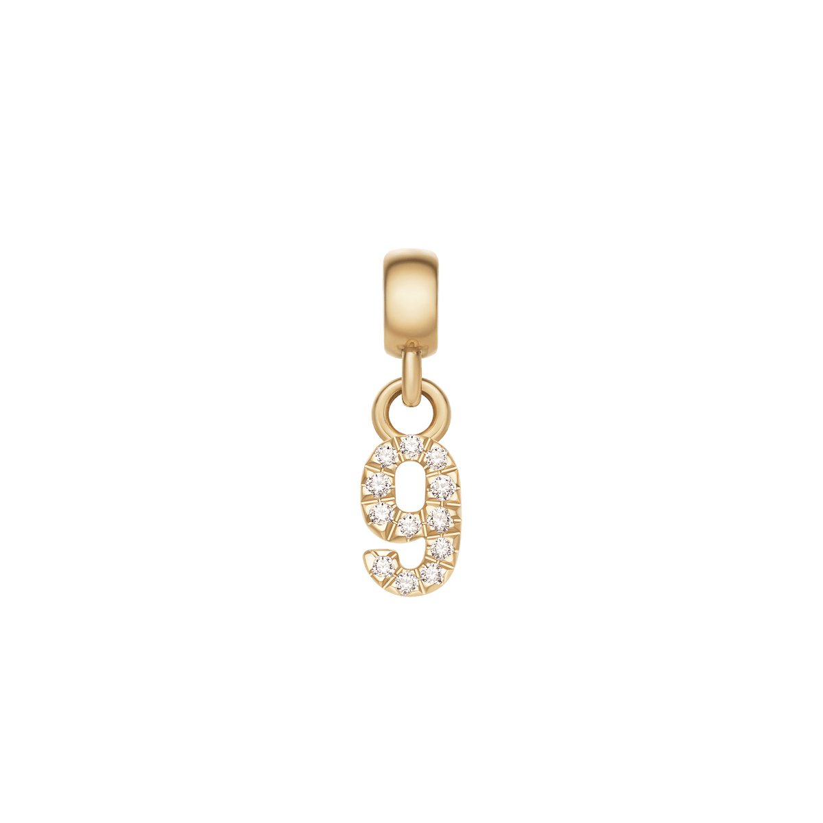 Crystal Number Charm Gold