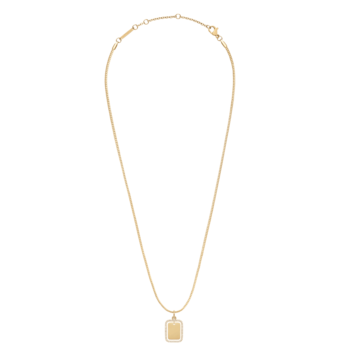 Rectangular Crystal Frame Pendant G