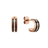 Emalie Earrings Rose Gold Black