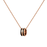 Emalie Necklace Rose Gold Black