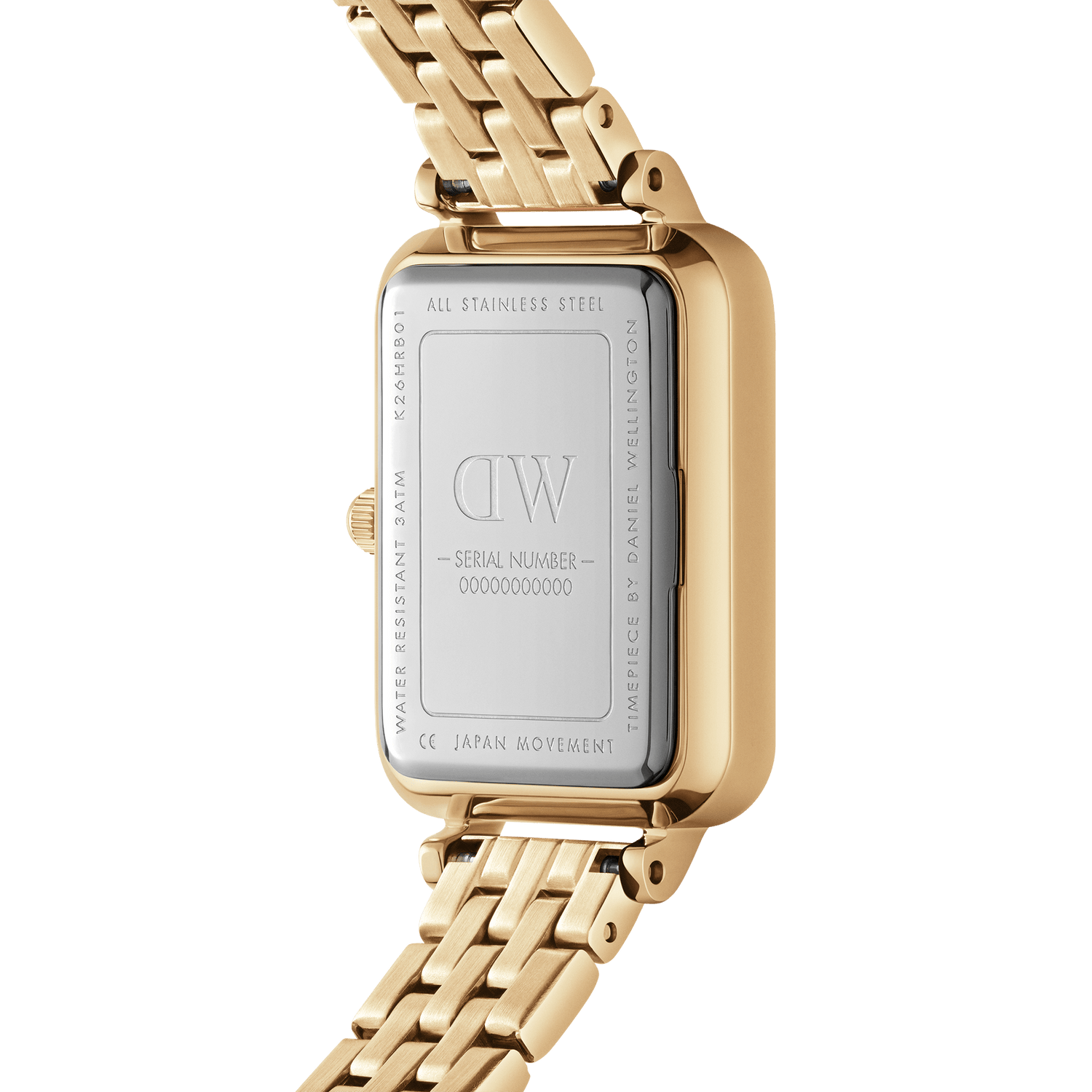 Quadro Roman Numerals 5-Link Gold