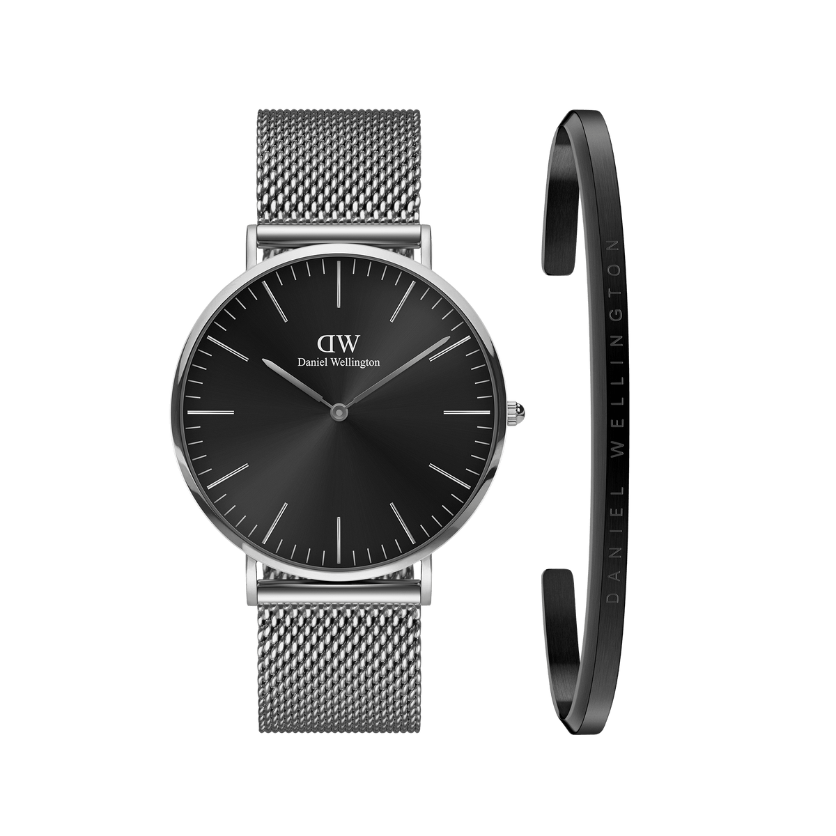 Classic Mesh Onyx + Classic Bracelet Silver