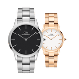 Iconic Link White Rose Gold & Black Silver