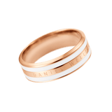 Emalie Ring Satin White Rose Gold