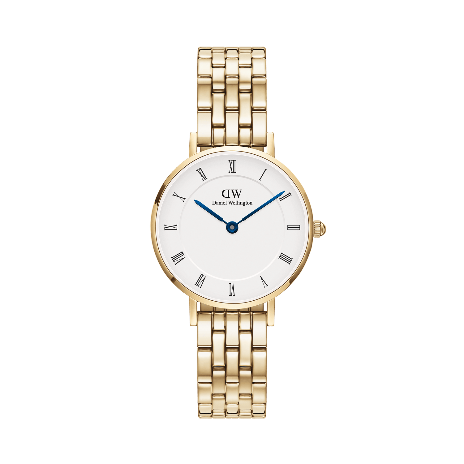 Petite Roman Numerals 5-Link Gold