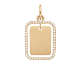 Rectangular Crystal Frame Pendant G