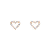 Mirelle Heart Earrings Rose Gold