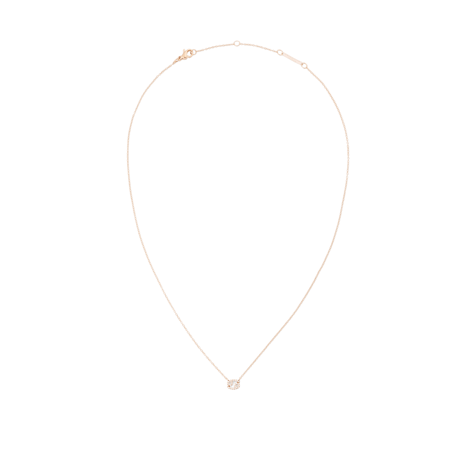 Crystal Zodiac Chain Necklace Rose Gold