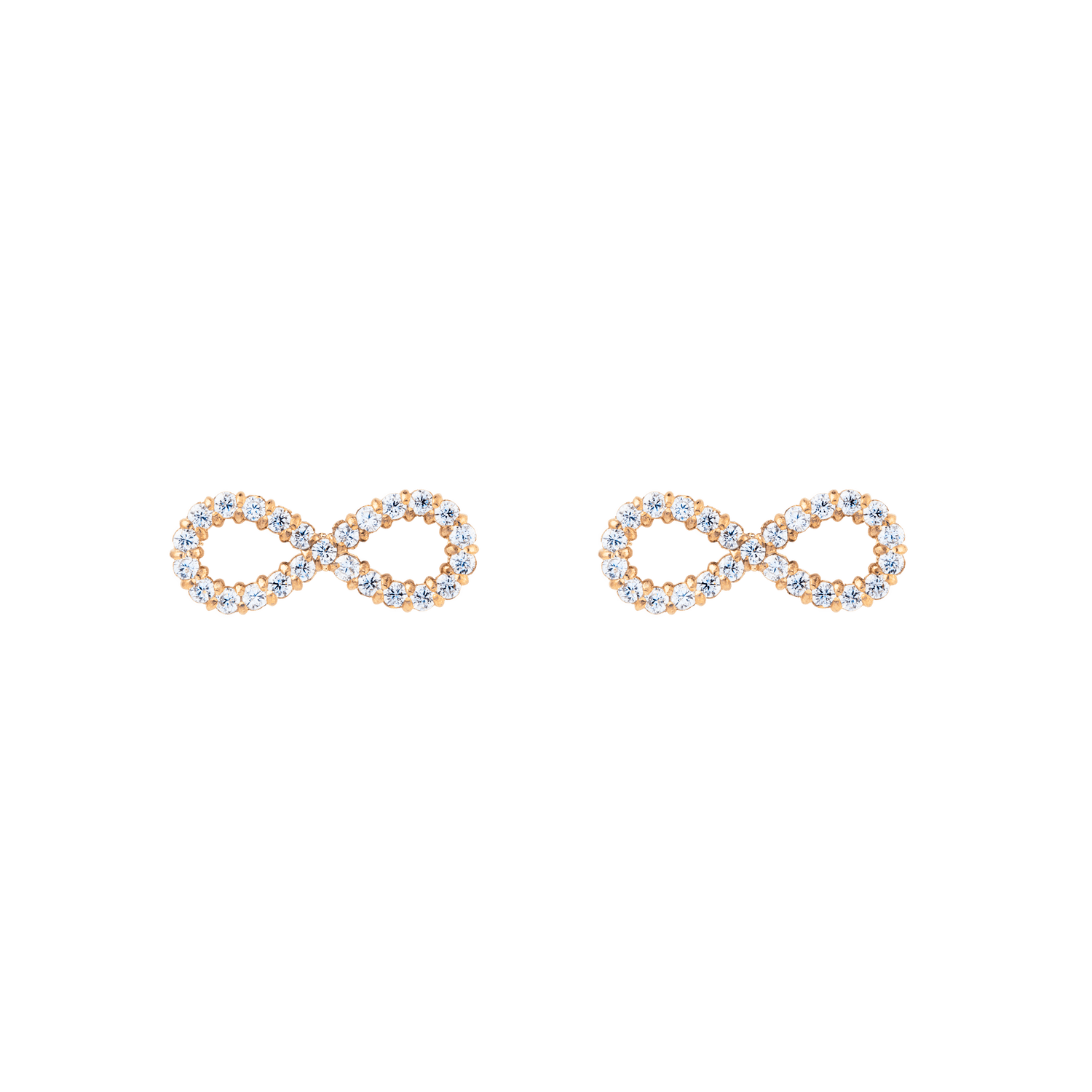 Mirelle Infinity Earrings Rose Gold