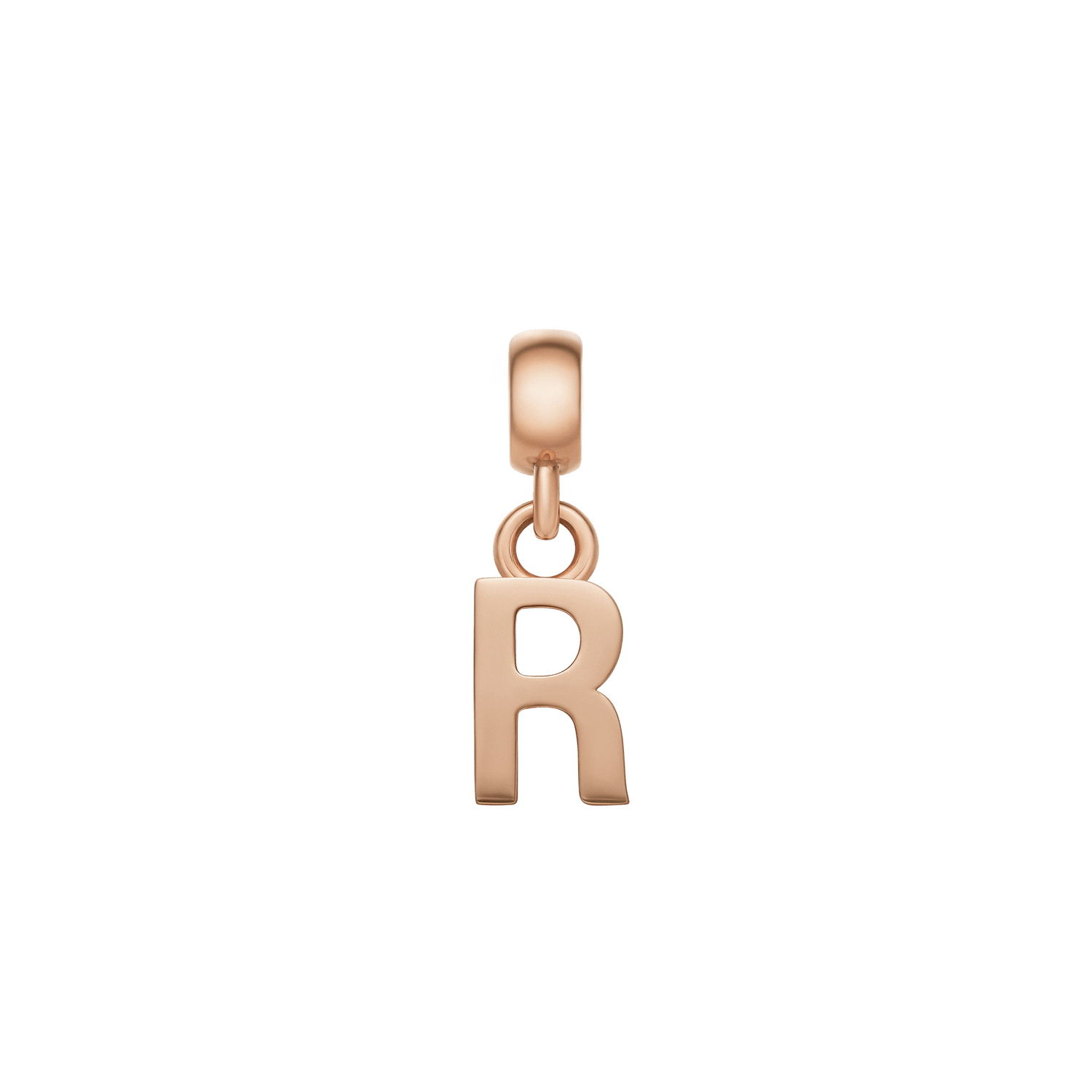 Letter Charm Rose Gold