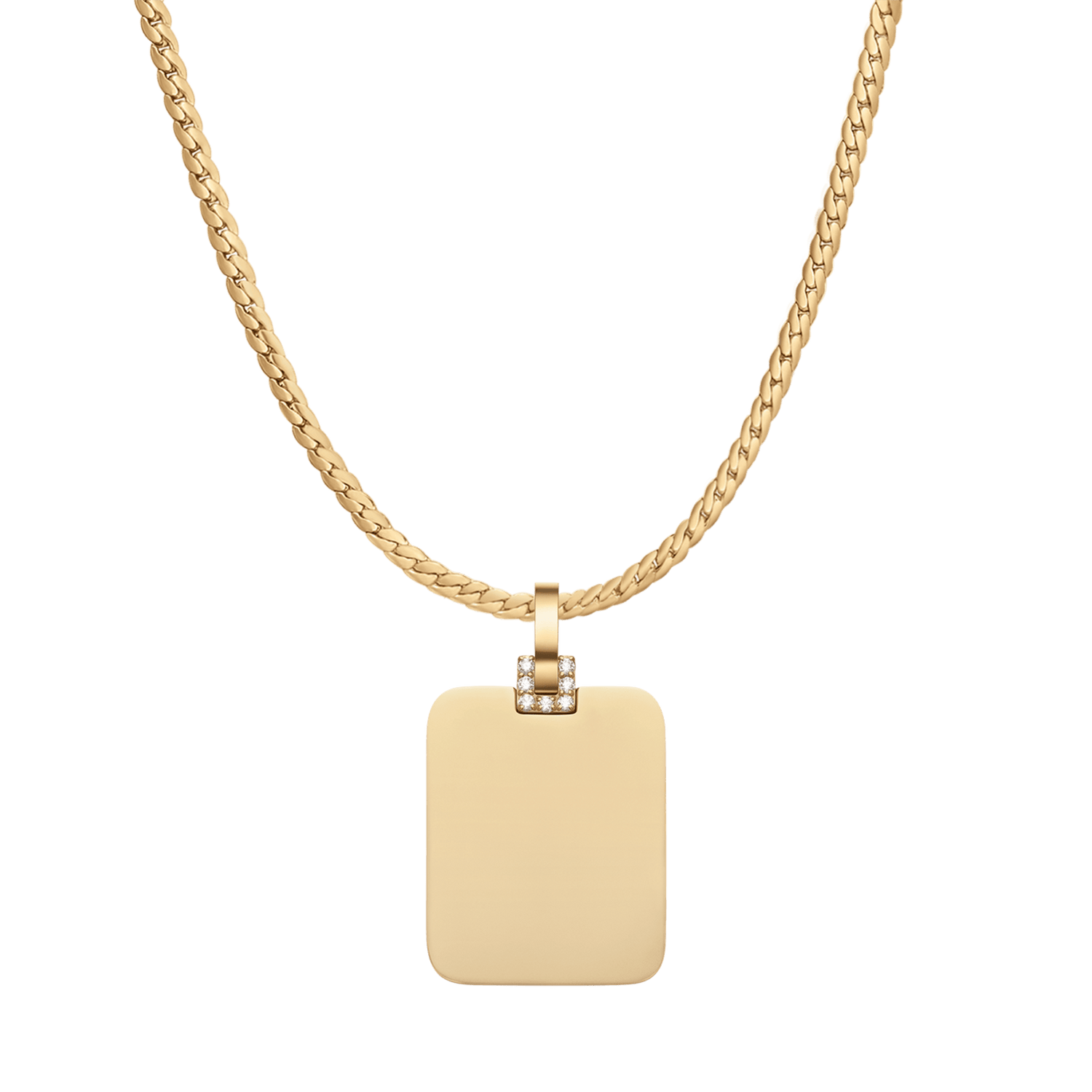 Rectangular Detail Crystal Pendant G