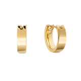 Line Earrings Polished Gold 3.5mm