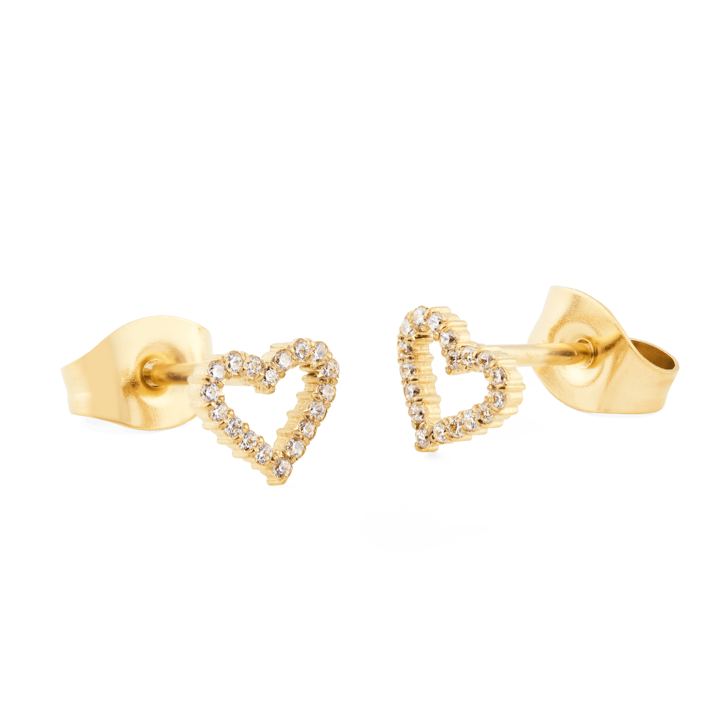 Mirelle Heart Earrings Gold