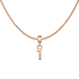 Number Rose Gold Charm + Snake Necklace RG