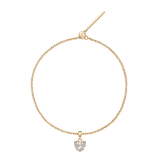 Heart Crystal White Charm + Chain Bracelet G