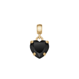 Heart Black Crystal Charm G