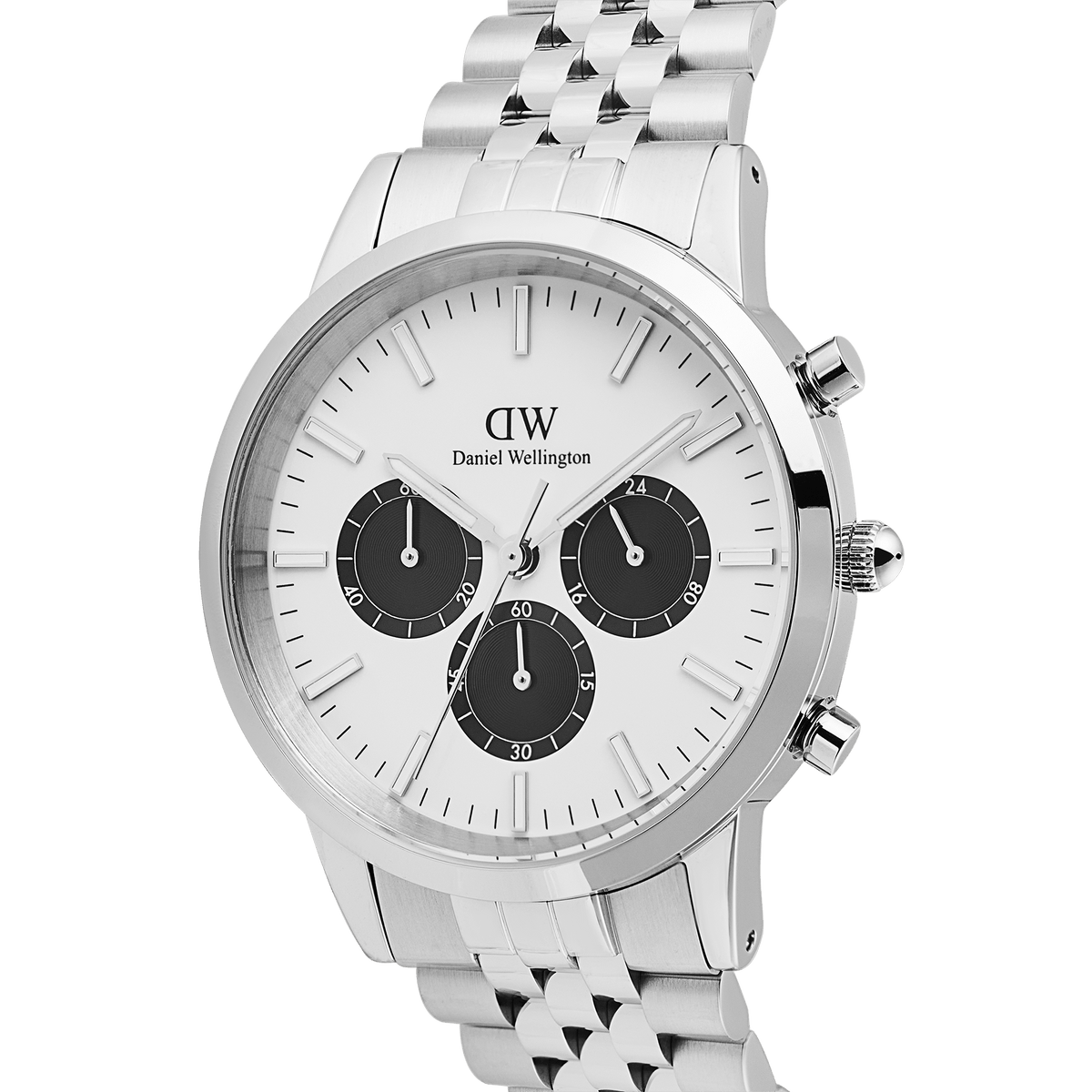 Iconic Chronograph Arch 5-Link Off- White Panda Silver