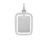 Rectangular Crystal Frame Pendant S