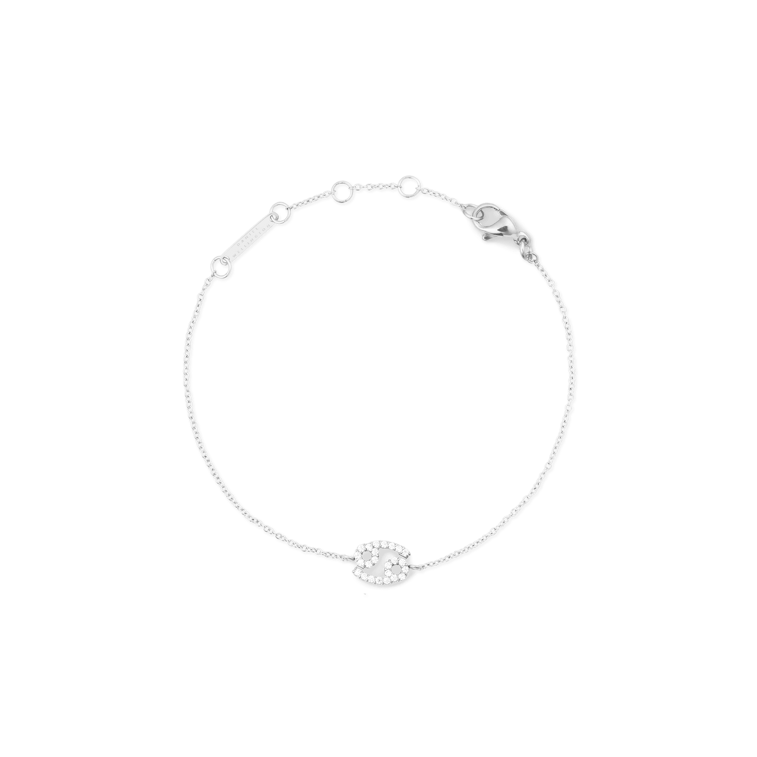 Crystal Zodiac Chain Bracelet Silver