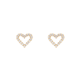 Mirelle Heart Earrings Gold