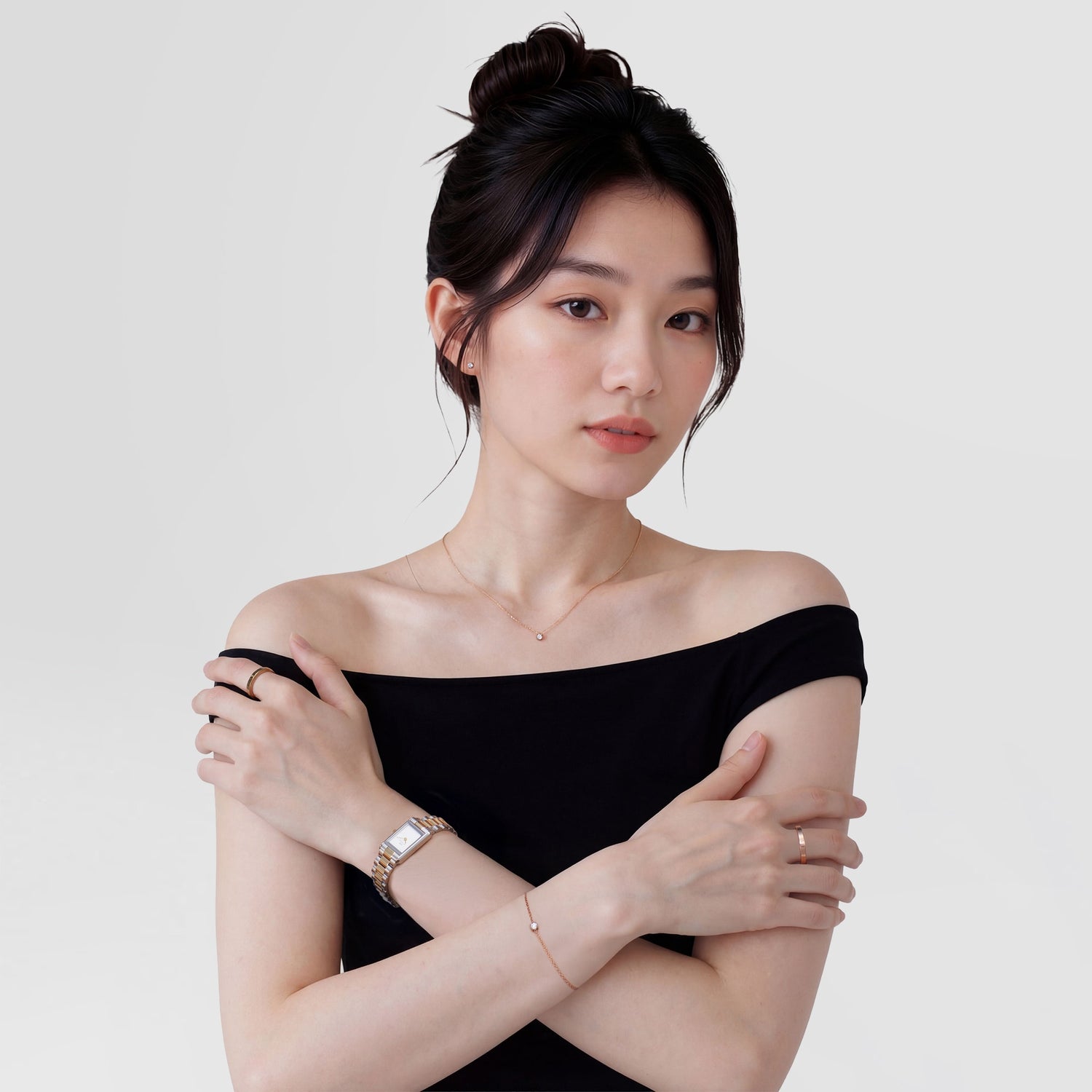 Mirelle Solitaire Necklace Rose Gold