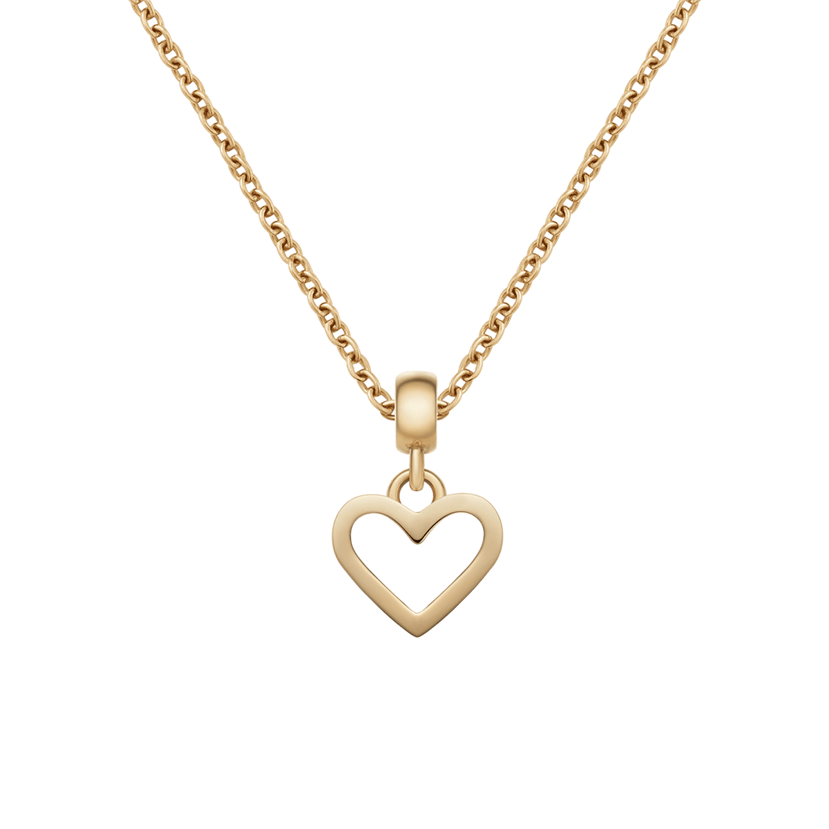 Heart Hanging Shape Gold Charm + Chain Necklace G
