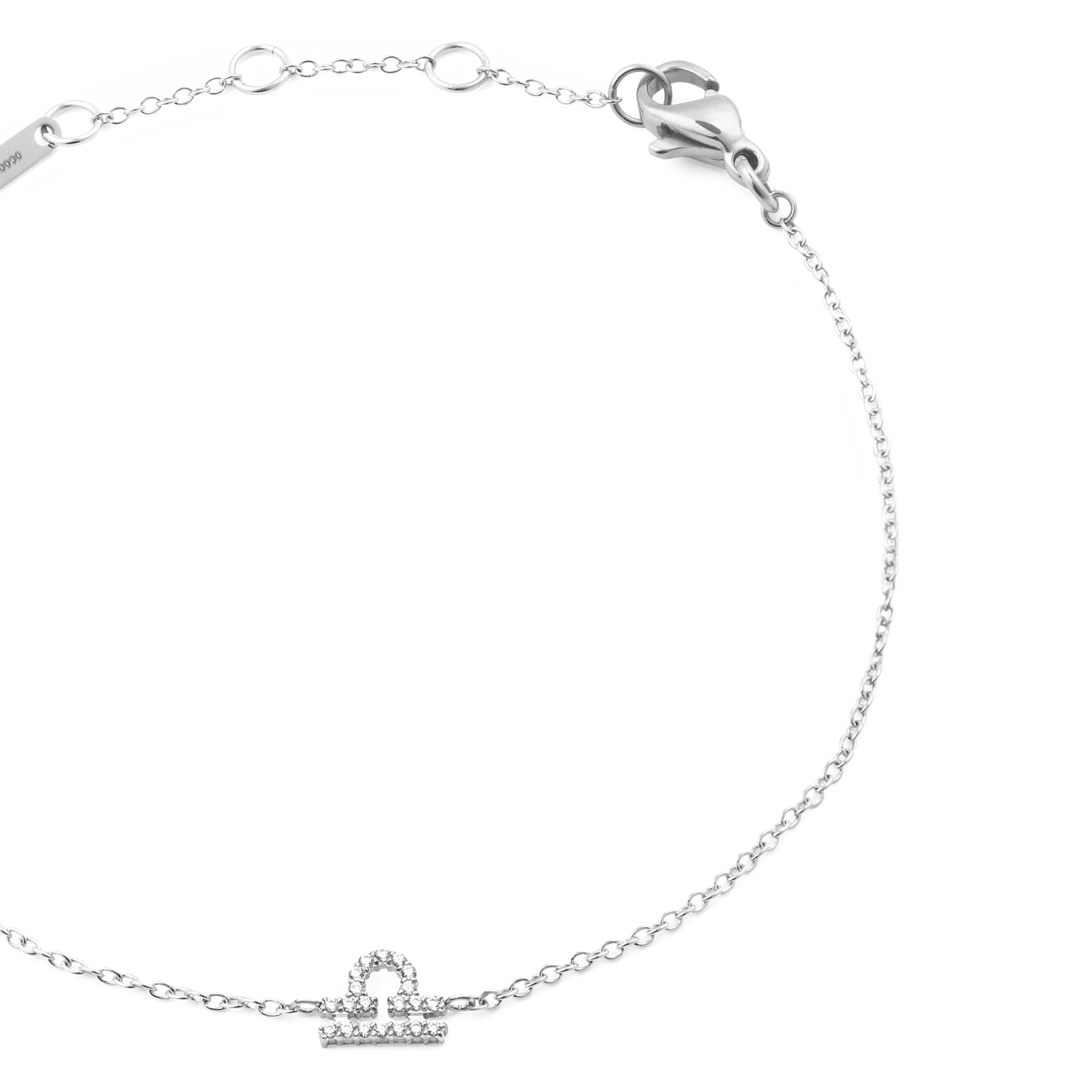 Crystal Zodiac Chain Bracelet Silver