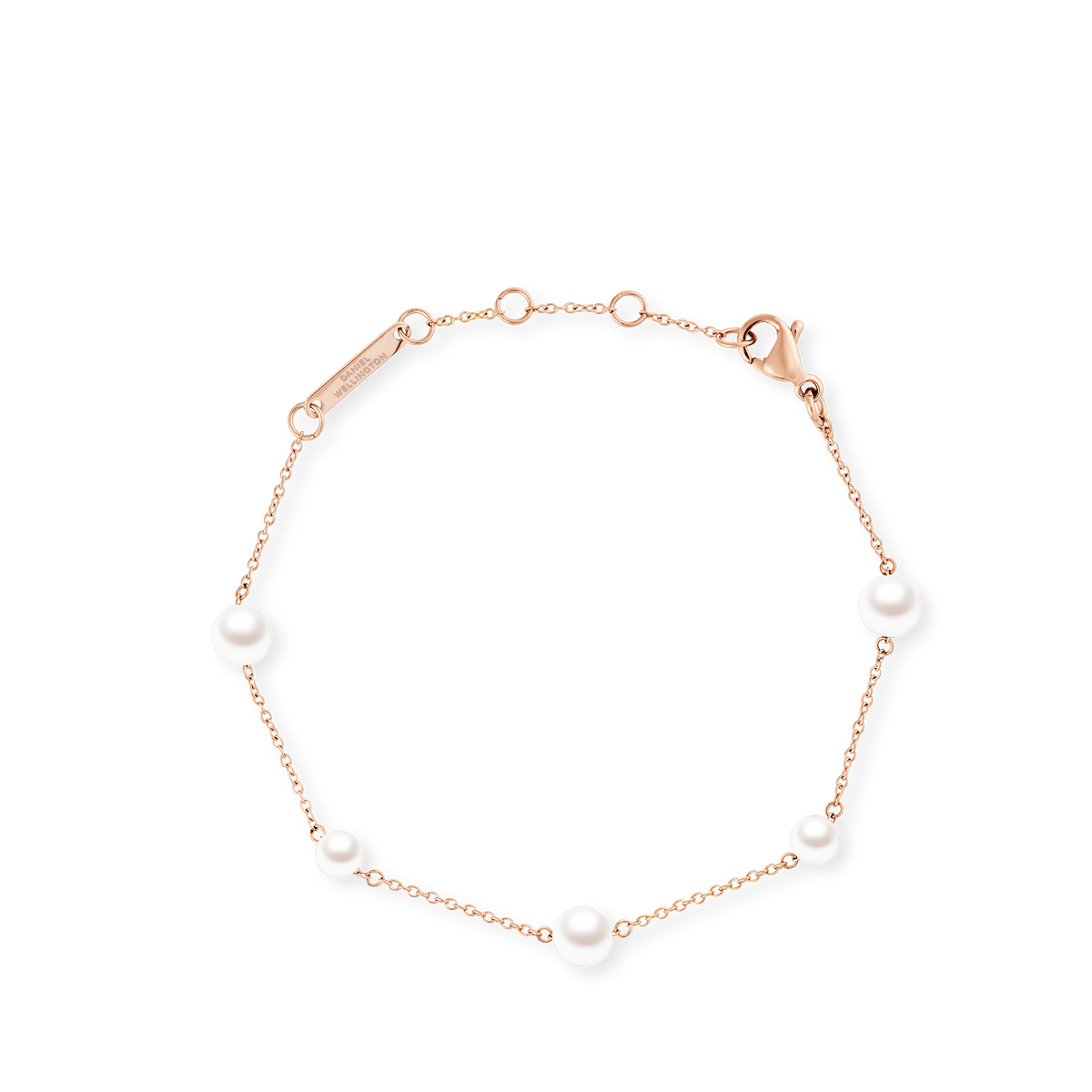 Pearl Step Bracelet Rose Gold