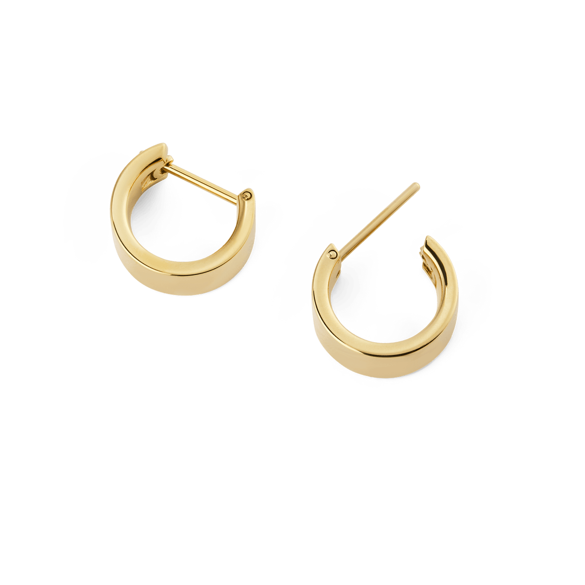 Line Earrings Polished Gold 5.5mm