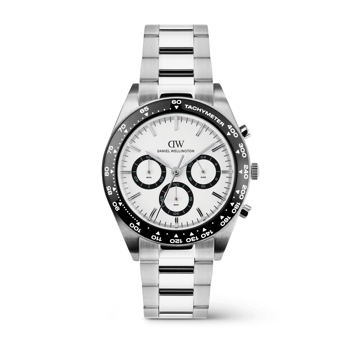 Iconic Tachymeter 3-Link Silver