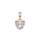 Heart White Crystal Charm RG
