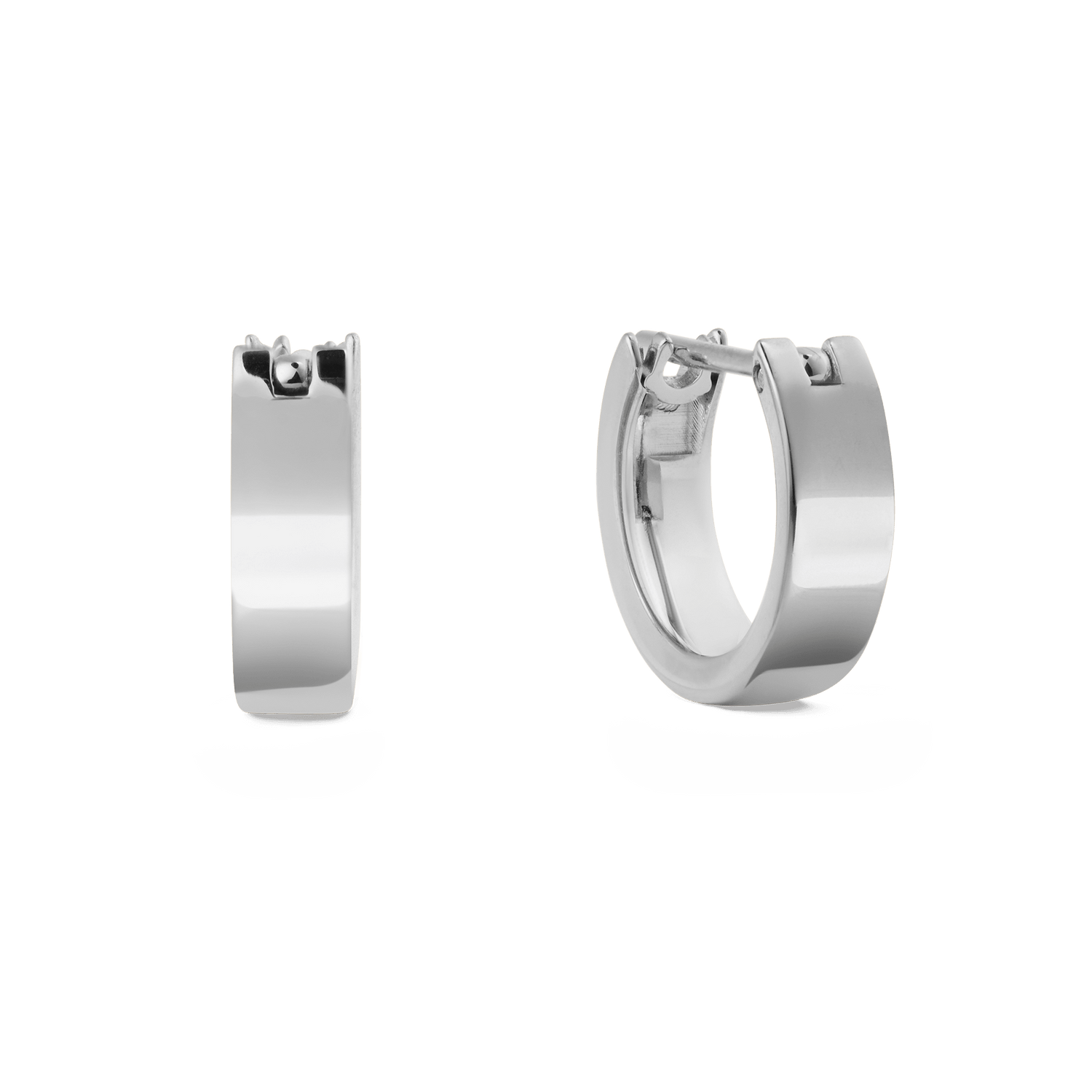 Line Earrings Polished Silver 3.5mm