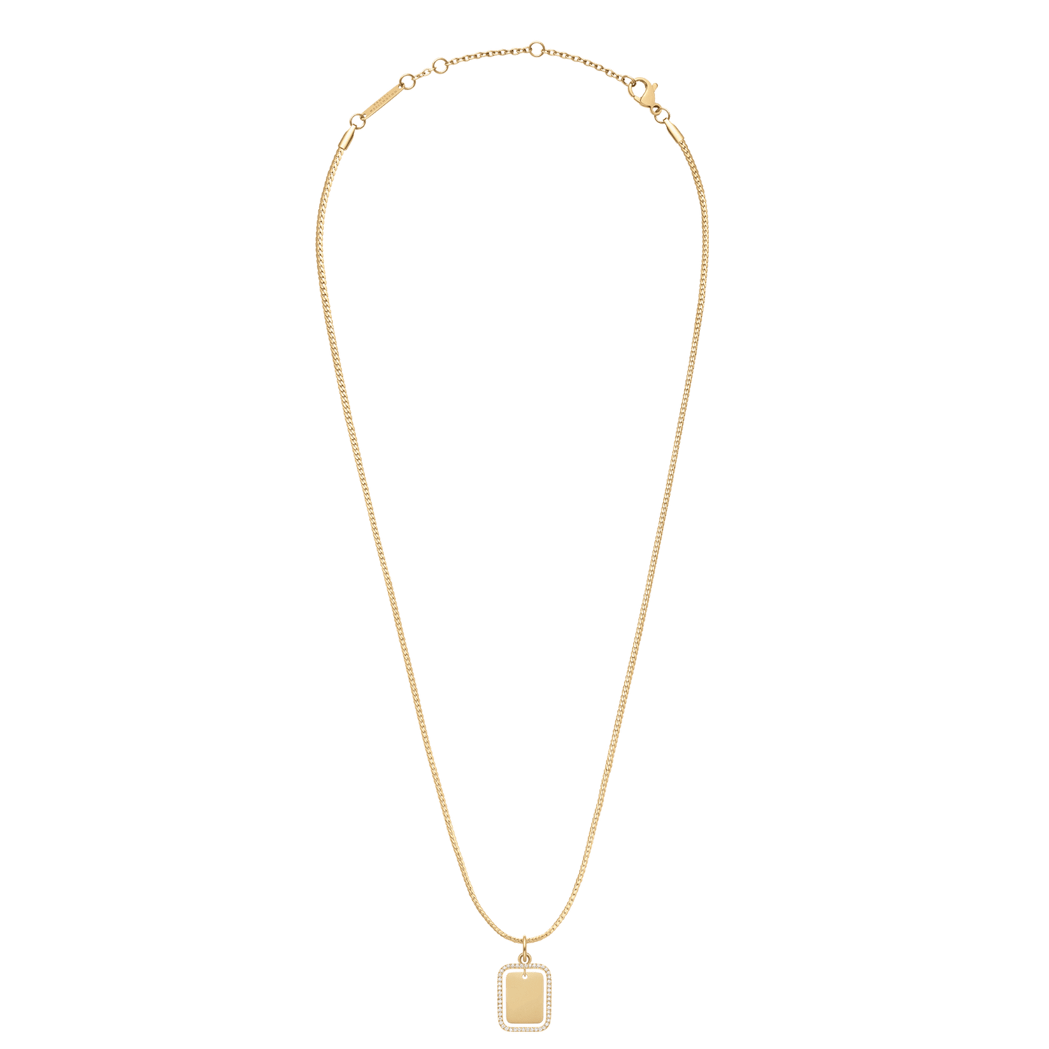 Rectangular Crystal Frame Pendant G