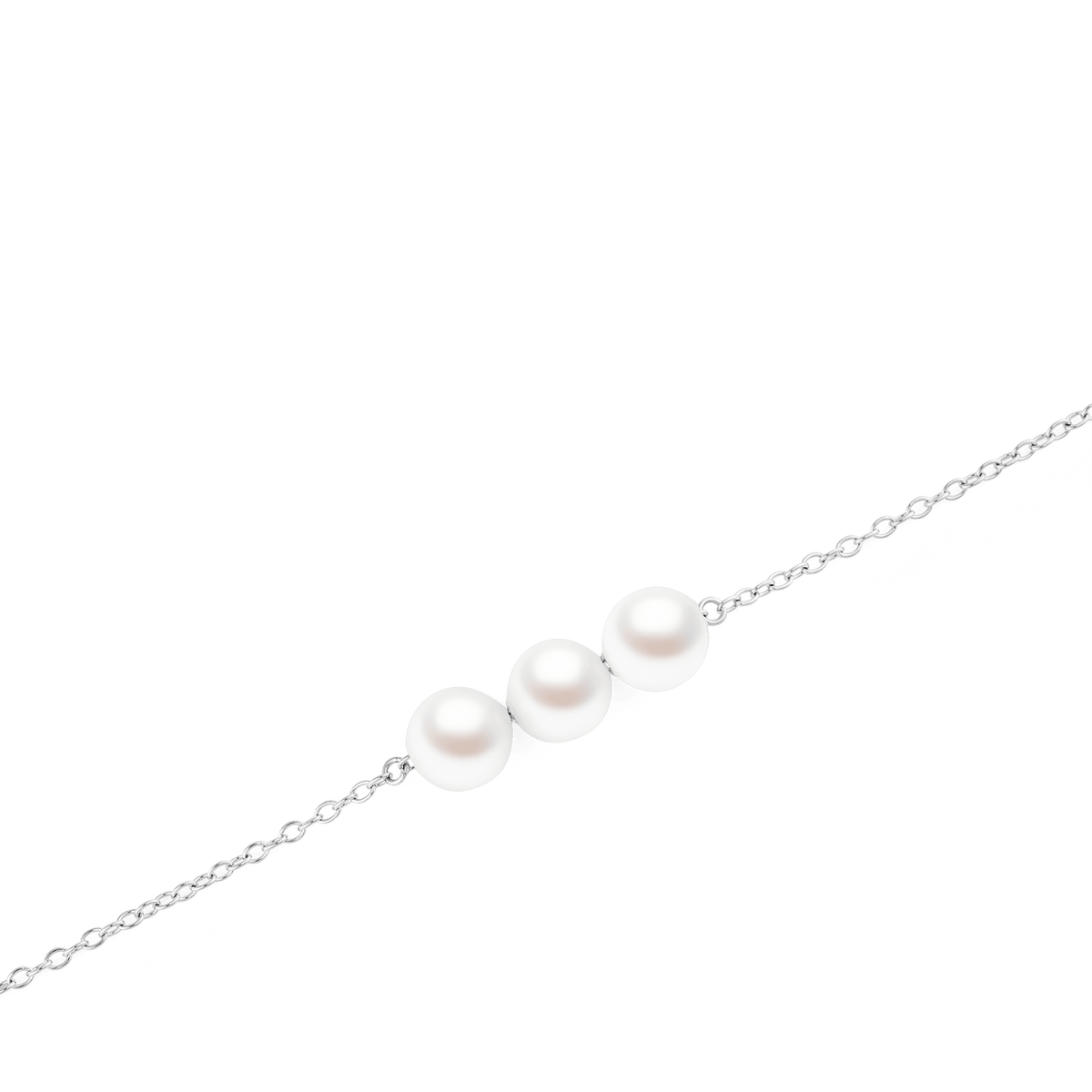 Pearl Trio Bracelet Silver