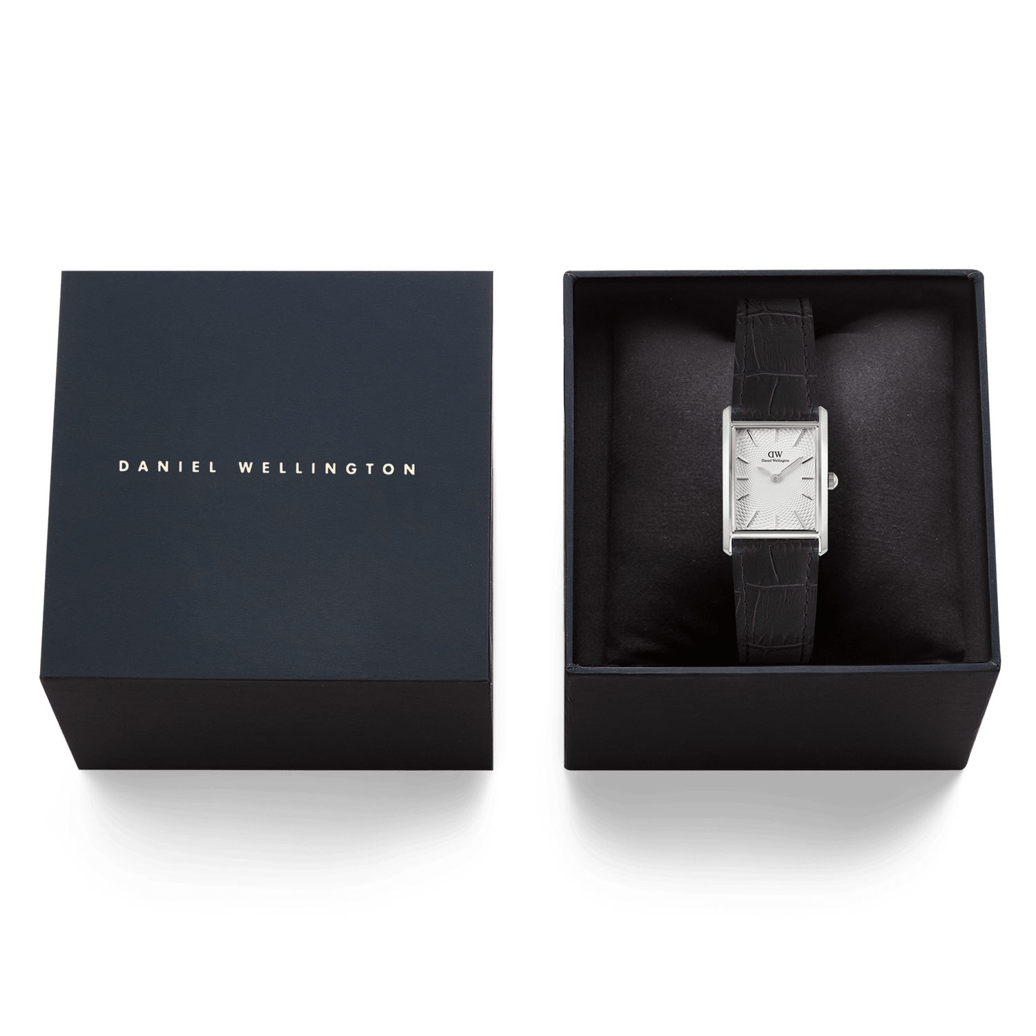 Bound Black Crocodile Guilloché Silver