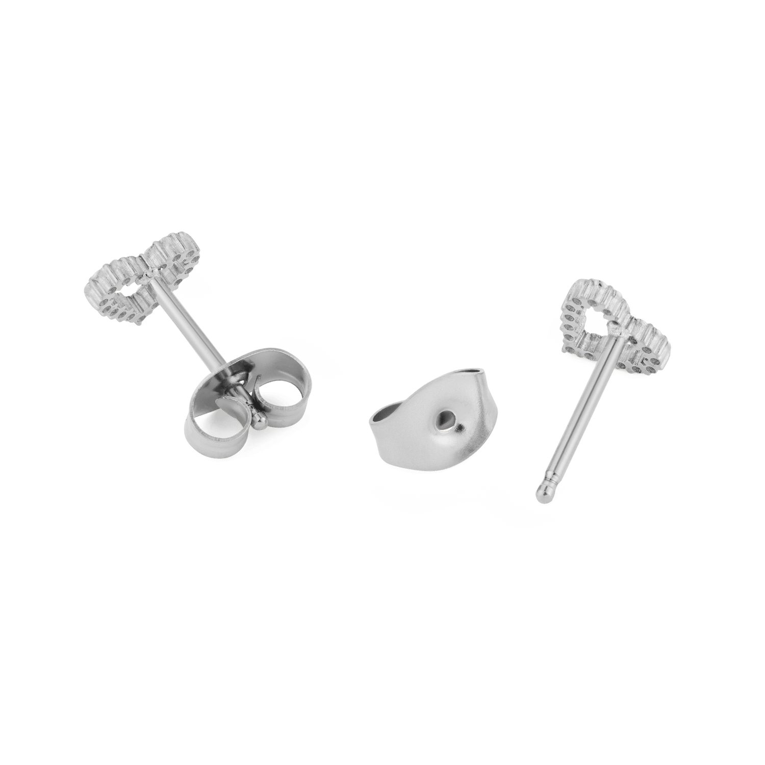 Mirelle Heart Earrings Silver