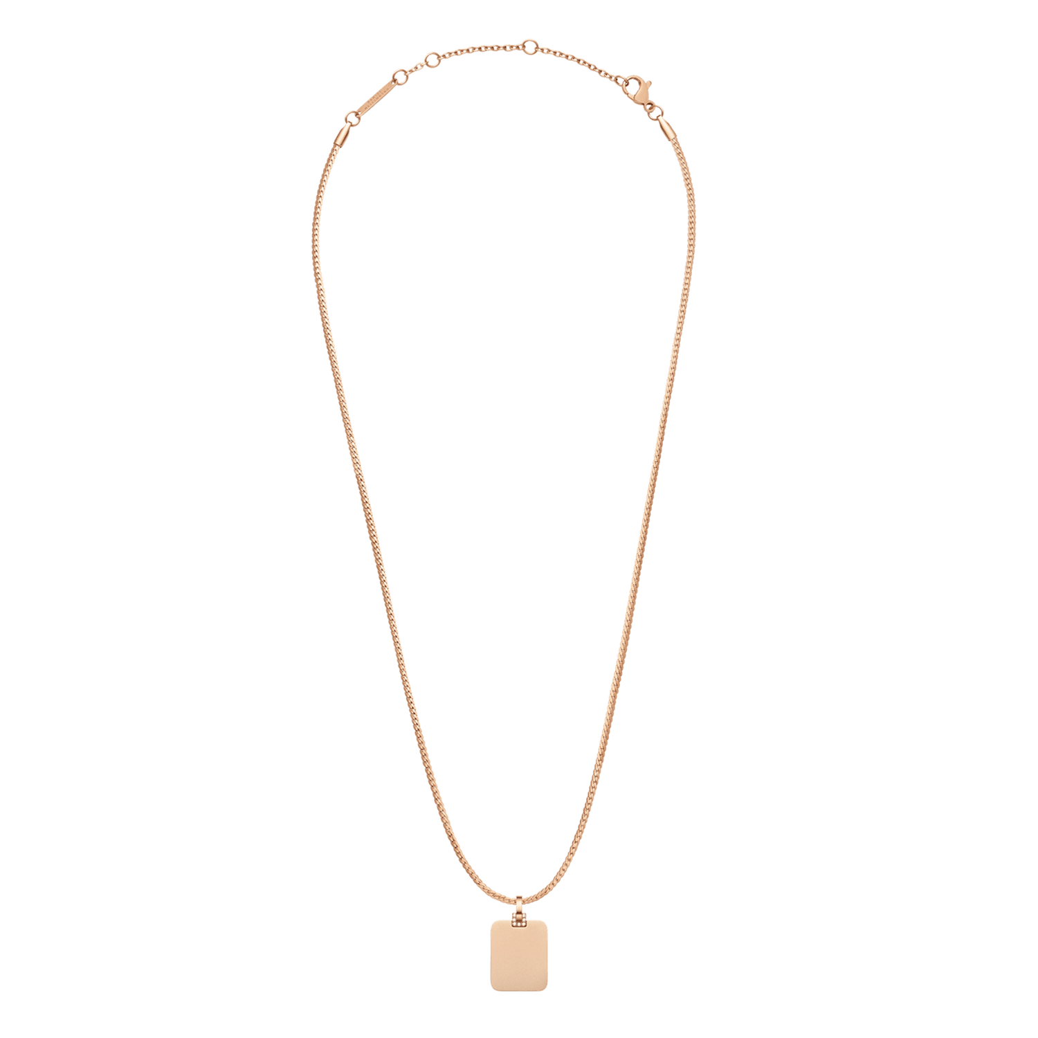 Rectangular Detail Crystal Pendant RG